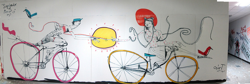 Mart, lo street-artist che ama la bicicletta