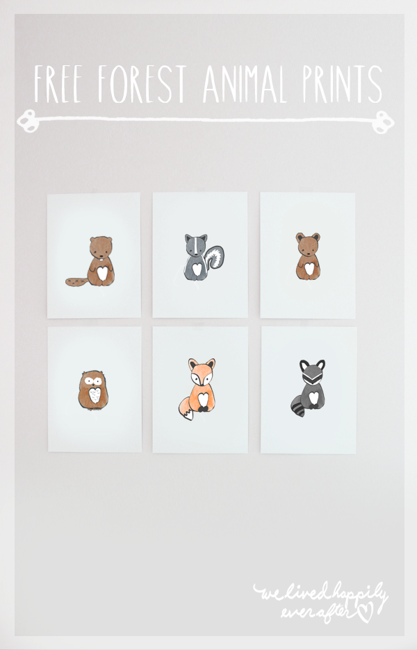 free forest animal printables